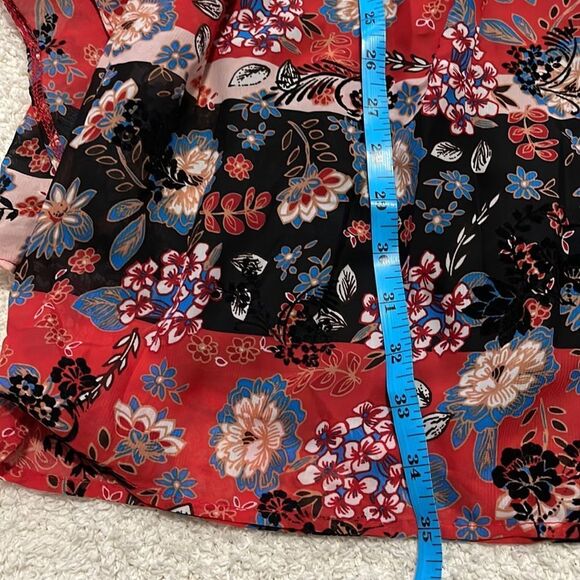 NWT- Charlotte Russe- XS. Off shoulder velvet floral print dress - Picture 9 of 9